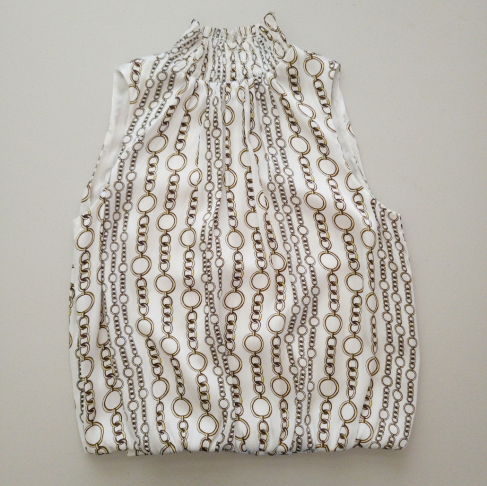 Banana Republic white sleeveless Blouse